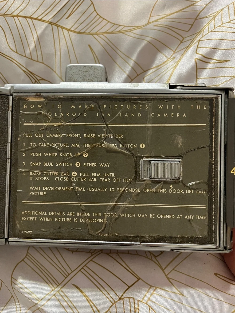 Polaroid Land Camera in Brown and Silver